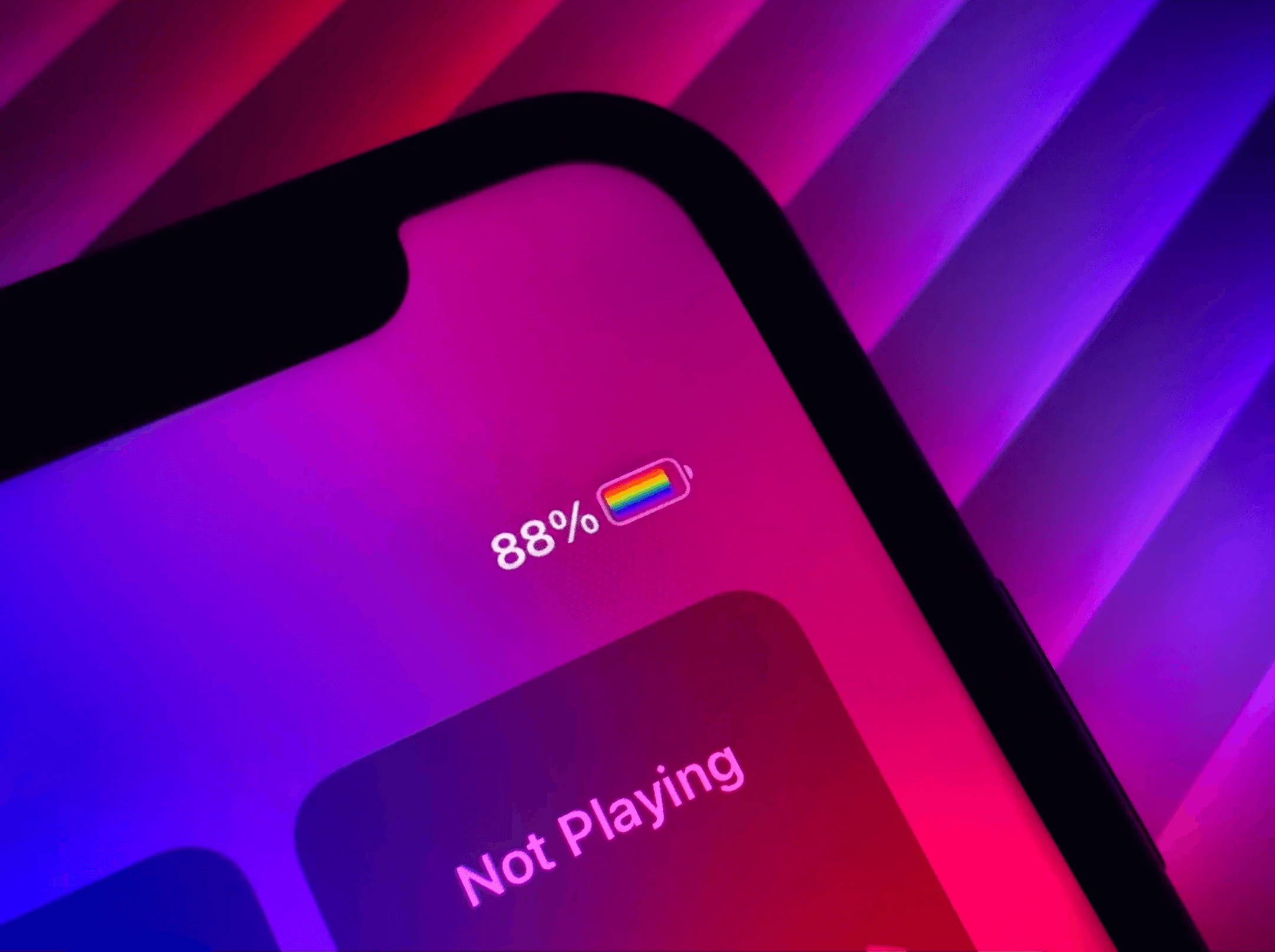 Make a Rainbow Battery on iPhone